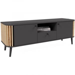 Camberwell - meuble tv - gris et bois - 138 cm - Bois / Gris