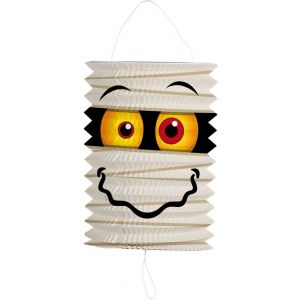 Folat Lampion zombie junior 16 cm papier blanc/noir