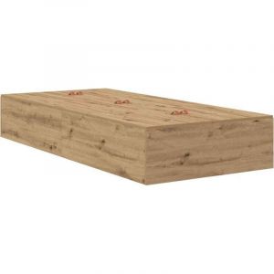 VidaXL Cadre de lit avec stockage chêne artisanal 200 x 100 x 31,5 cm