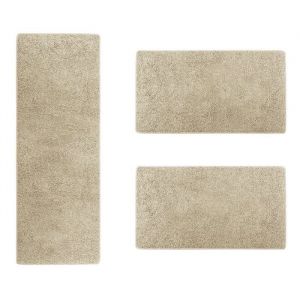 Karat - Descente de lit Barcelona Beige 1 tapis 80 x 300 cm + 2 tapis 80 x 150 cm