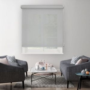 Madeco Store - Store enrouleur tamisant uni h190cm - Gris souris - L64 x H190cm