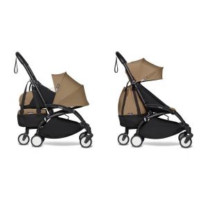 Image de Babyzen Poussette pliable yoyo2 avec avec yoyo+ sac shopping toffee blanc 0+ 6+