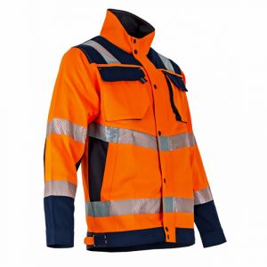 LMA Blouson haute visibilité orange/bleu ampoule