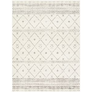 Image de Tapis Berbère Ethnique - Blanc et Gris - 160x215cm