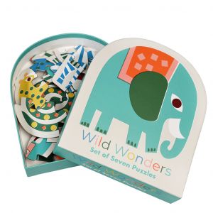 Ensemble de sept puzzles Rex London Wild Wonders