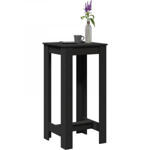 VidaXL Table de bar noir 51x50x103,5 cm bois d'ingénierie, table de pub, table haute, table de tabouret de bar, table de bar de cuisine