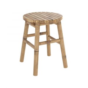 Tabouret de jardin en bambou H45,5 cm