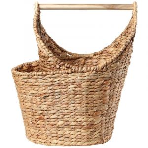 Calicosy Panier de rangement pour papier toilette en jacinthe d'eau - H42 cm