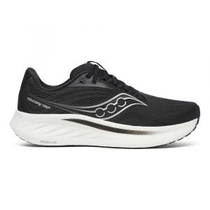 Saucony Ride 18 Wide Chaussure De Running Sans Stabilisateurs Hommes - Noir, Blanc, Pointure 42
