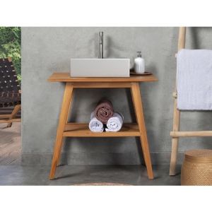 Meuble sous vasque en teck - 80 cm - BOBOTSARI