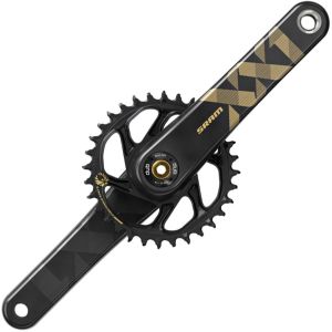 Image de Sram XX1 Eagle 148 DUB - Manivelle - DM 34 dents 12 vitesses Boost noir/Or 175mm Pédaliers