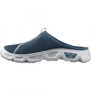 Salomon Reelax Slide 6.0 Chaussures de Récupération pour Homme, Foulée amortie, Confort instantané et longue durée, Style polyvalent, Blue Ashes, 40 2/3