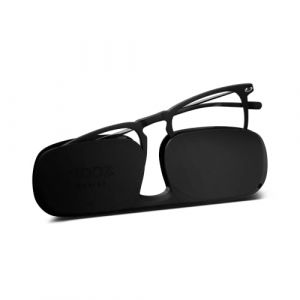 Nooz Lunettes de Vue Lecture - Couleur Noir Correction +1.00 - Forme Carrée - Lunette loupe grossissantes pour Homme et Femme - Modèle Dino Collection Essential