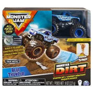 Image de Spin Master Hot Wheels - Véhicule 1/64 ème - Monster Jam - Blue Thunder Monster Dirt