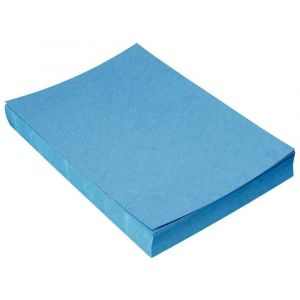 Image de Majuscule PAVO - 64219 - Couverture grain cuir bleu fonce 250g - Paquet de 100