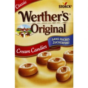 Werther's Original Bonbons sans sucres à la crème avec édulcorants - Le paquet de 42g