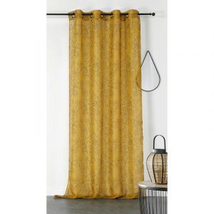 Homemaison Voilage tamisant Audace Jaune 140 x 280 cm - Jaune