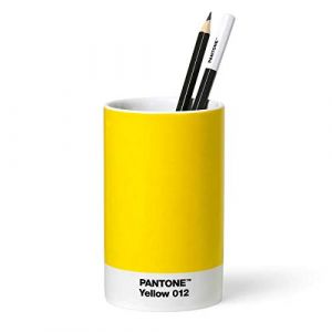 Pantone Pot &agrave; crayons en porcelaine jaune