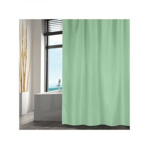 MSV Rideau de douche Polyester 180x200cm Vert Basile - Vert