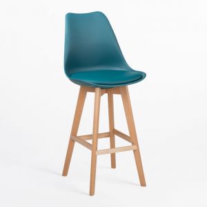 Lot de 4 Tabourets Hauts 76 cm Nordic SKLUM Bleu Turquoise Intense 112 cm