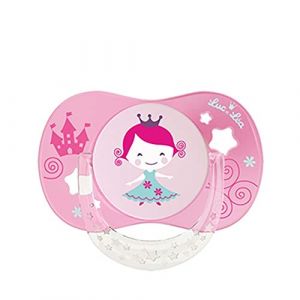 Luc et L&eacute;a Sucette Silicone Sym&eacute;trique avec Anneau + 6 Mois - Fais moi un calin By ADS