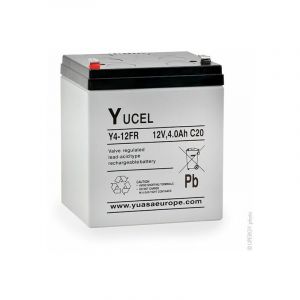 Yuasa Yucel Batterie Plomb AGM Y4-12FR 12V 4Ah F4.8