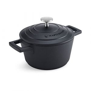 Master class MasterClass Cocotte avec Couvercle 16cm, en Fonte d'Aluminium Légère, Compatible Induction et Four, Noir