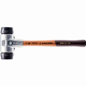 Maillet HALDER SIMPLEX Caoutchouc charg&eacute; avec bo&icirc;tier en aluminium et manche en bois - D=30 mm - 3102.030