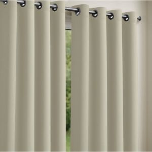 Lot de 2 Rideaux obscurcissants 135 x 240 cm Ficelle