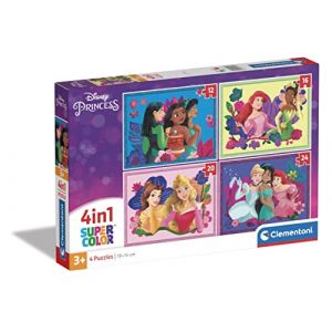 Clementoni Puzzle 4 en 1 - disney princess