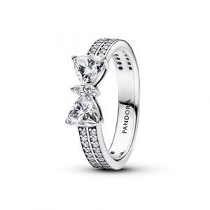 Pandora Bague Double Rang Nœud Scintillant - Taille 52