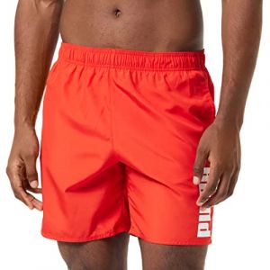 Puma Homme Swim Men's Mid Shorts Short de planche, Rouge, S
