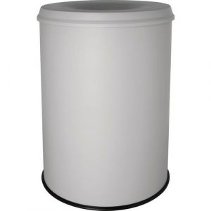 Helit Corbeille à papier en acier, avec tête anti-feu, 15 l