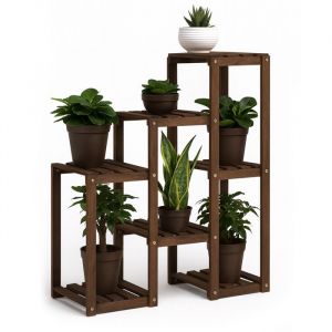 Frankystar - Hinoki - &Eacute;tag&egrave;re &agrave; Plantes Jardini&egrave;re 80x82x25 cm Porte-Pots d'Int&eacute;rieur 7 Niveaux en Bois de Sapin