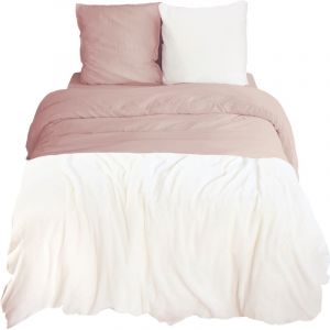 Linnea Parure de lit bi-mati&egrave;re microfibre et sherpa collection sherpa 260x240 cm