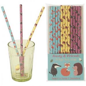 25 pailles Rétro Rusty le renard