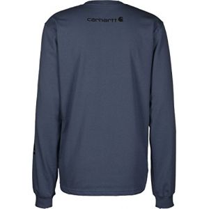 Image de Carhartt Ek231. Nvy. S004 Sleeve Logo T-Shirt, Petit, Bleu marine