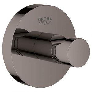 Grohe Essentials Patère murale en métal avec fixations cachées, Hard Graphite (40364A01)