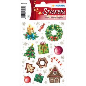 Herma Sticker de Noël DECOR 'Boule de Noël' - Lot de 12