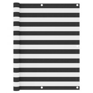 Écran de balcon brise pare vue protection confidentialité 120 x 300 cm tissu oxford anthracite et blanc 02_0009979