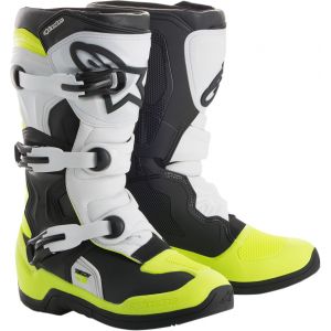 Image de Alpinestars Tech 3S noir/blanc/jaune - Bottes cross junior