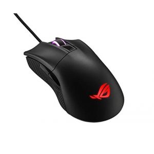 Asus ROG Gladius II Core - Souris optique filaire légère et ergonomique avec capteur 6200 DPI, design de switches exclusif, éclairage Aura Sync