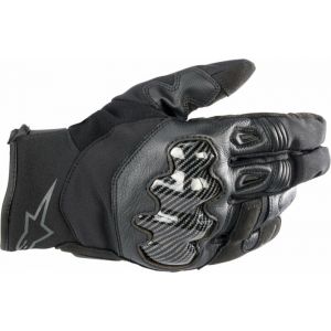 Alpinestars Gants cuir/textile SMX-1 Drystar noir/noir- M