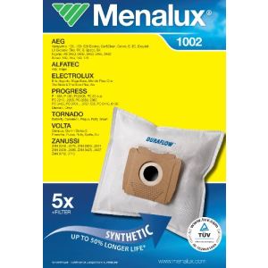 Menalux 1002 - 5 sacs + 1 filtre pour aspirateurs