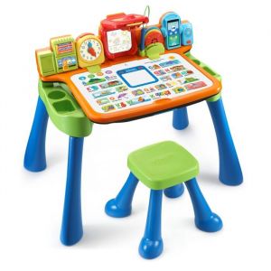 Vtech Magico Table Interactive ToucheApprendre, Table Enfant Multifonction 5 en 1, Fonction projecteur, Apprendre à écrire et Dessiner, Langue Italienne, Piles incluses, 3-6 Ans