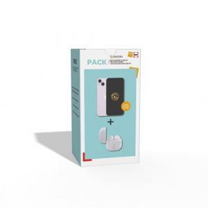 Reborn Pack iPhone 14 Violet Reconditionne Grade A 128 Go par + Ecouteurs sans fil blancs Neufs