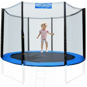 Deuba Filet de s&eacute;curit&eacute; pour Trampoline 6 Poteaux &Oslash; 244-250 cm en poly&eacute;thyl&egrave;ne r&eacute;sistant aux UV aux d&eacute;chirures et aux intemp&eacute;ries R&eacute;seau Dense entr&eacute;e fermable Filet de Protection