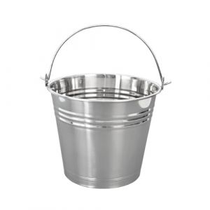 Orion Seau en Acier Inoxydable avec poignée de Transport dans différentes Tailles 5L/10L/14L Taille 5L