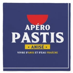 Sud trading 10 petites serviettes apéro - Couleur Bleu foncé - Taille Taille Unique