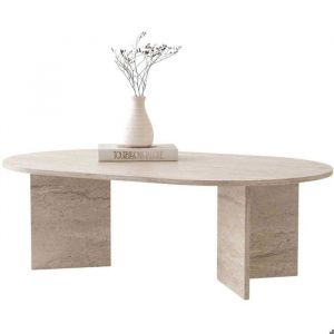 Table basse ovale en aggloméré Oscar